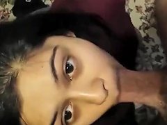 Cute Indian Girlfriend Kissing And Sucking Cock
